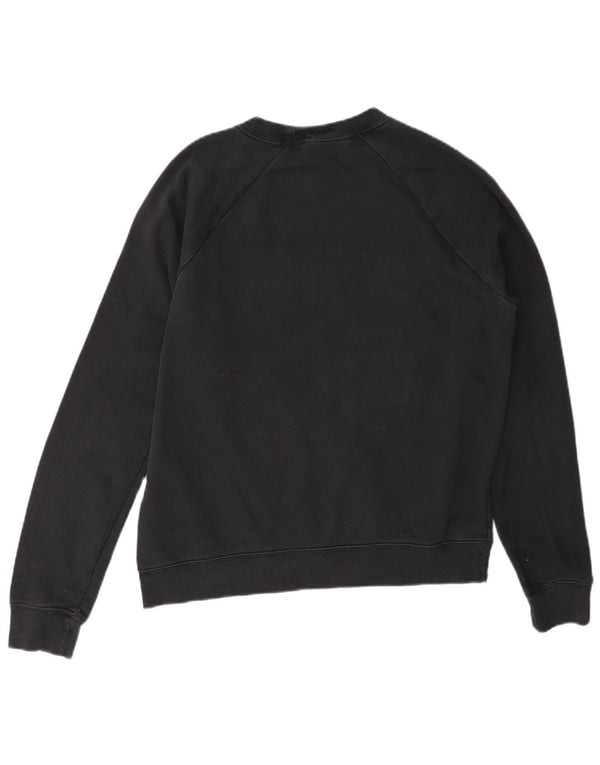 Nike Womens Graphic Sweatshirt Jumper UK 14 Medium Black Cotton