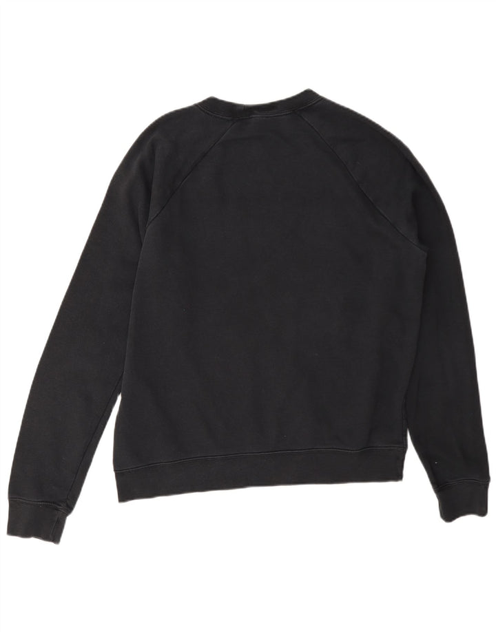 Nike Womens Graphic Sweatshirt Jumper UK 14 Medium Black Cotton