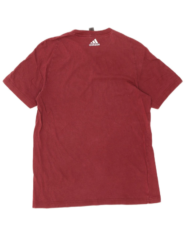 Adidas Mens Graphic T-Shirt Top Small Maroon