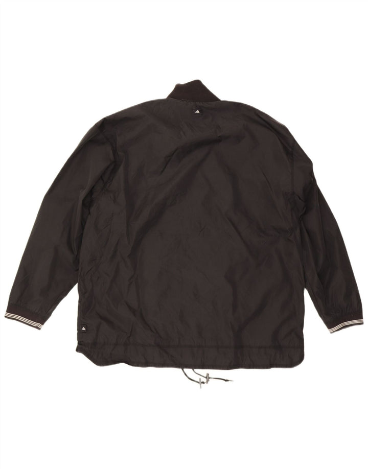 ADIDAS Womens Oversized Rain Jacket UK 16 Large Black Nylon