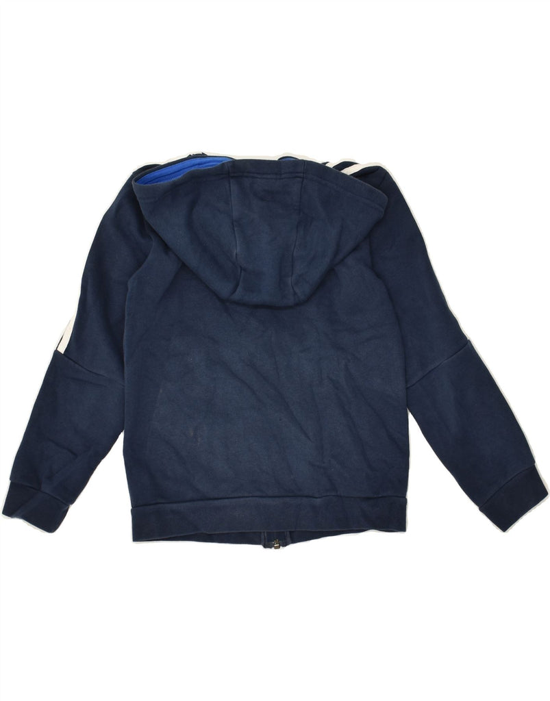 ADIDAS Boys Zip Hoodie Sweater 7-8 Years Navy Blue Cotton | Vintage Adidas | Thrift | Second-Hand Adidas | Used Clothing | Messina Hembry 