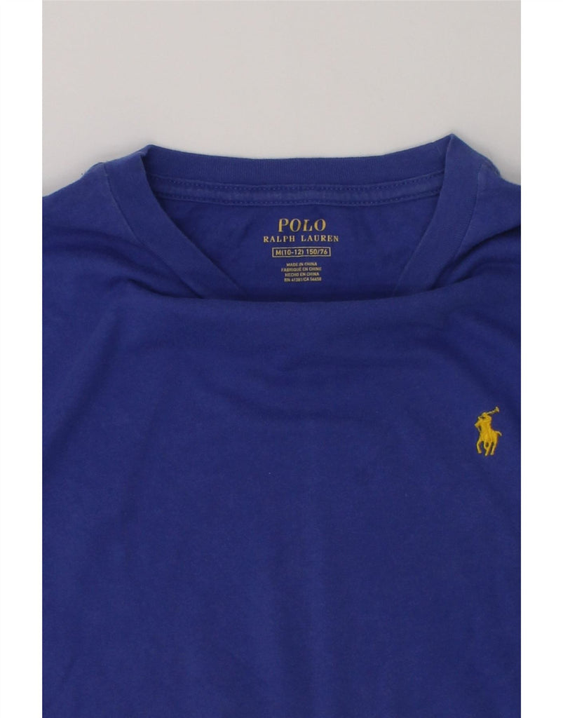 POLO RALPH LAUREN Boys Top Long Sleeve 10-11 Years Medium  Blue Cotton | Vintage Polo Ralph Lauren | Thrift | Second-Hand Polo Ralph Lauren | Used Clothing | Messina Hembry 