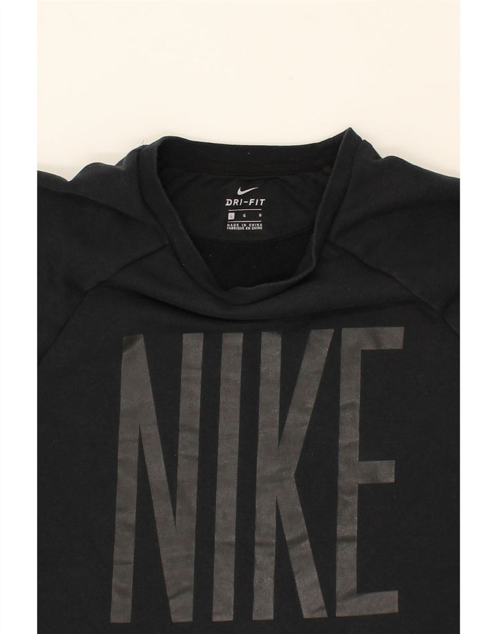NIKE Womens Graphic Sweatshirt Jumper UK 16 Large Black Cotton Vintage Nike and Second-Hand Nike from Messina Hembry 