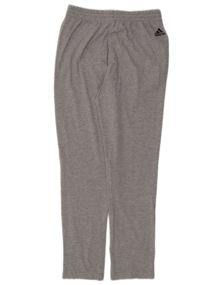 Adidas Mens Graphic Tracksuit Trousers Small  Grey Flecked Cotton