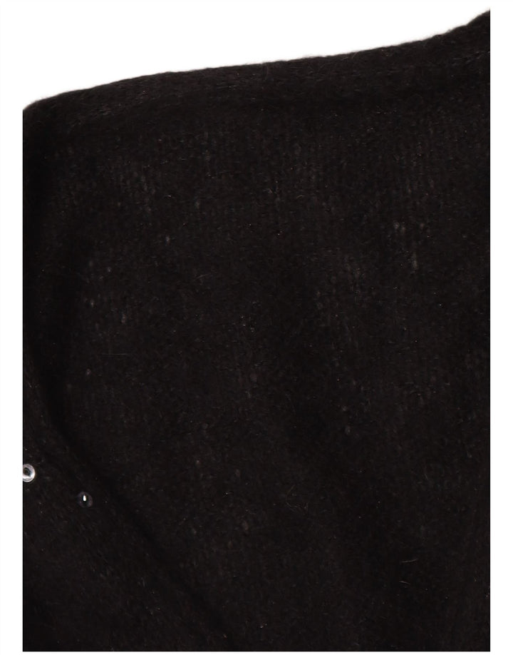 Vintage Womens Cardigan Sweater UK 16 Large Black