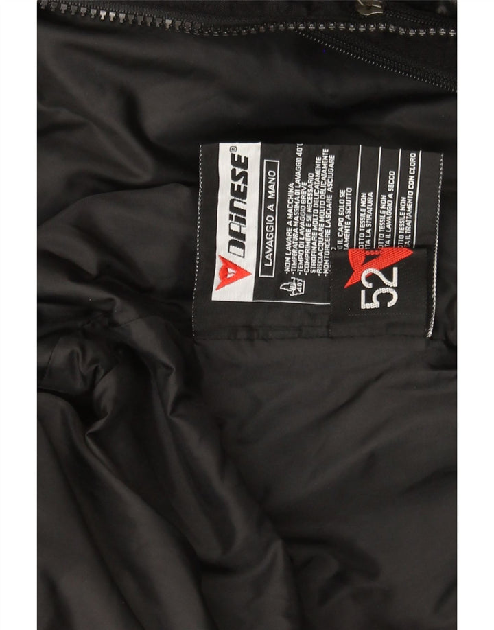 DAINESE Mens Graphic Racer Jacket IT 52 XL Black Nylon