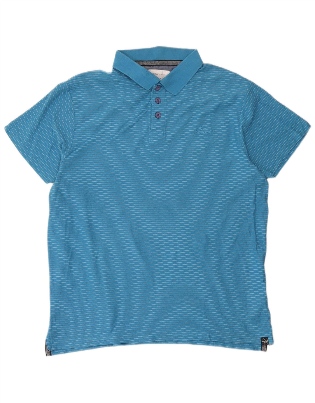 Weird Fish Mens Polo Shirt XL Blue Flecked Cotton