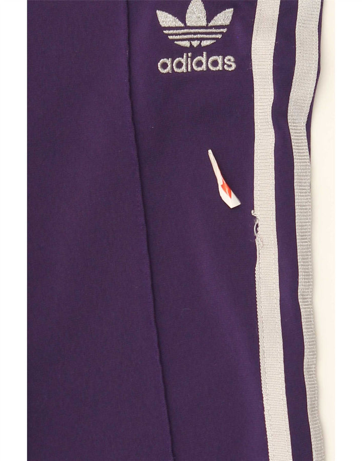 Adidas Womens Tracksuit Trousers EU 34 XS Purple Polyester