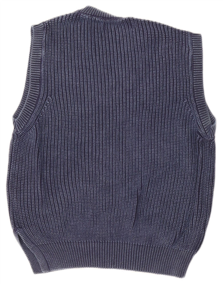 REPLAY Womens Vest Tank Top UK 14 Medium Navy Blue Cotton