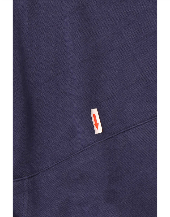 Nike Mens Hoodie Jumper Medium Navy Blue Cotton