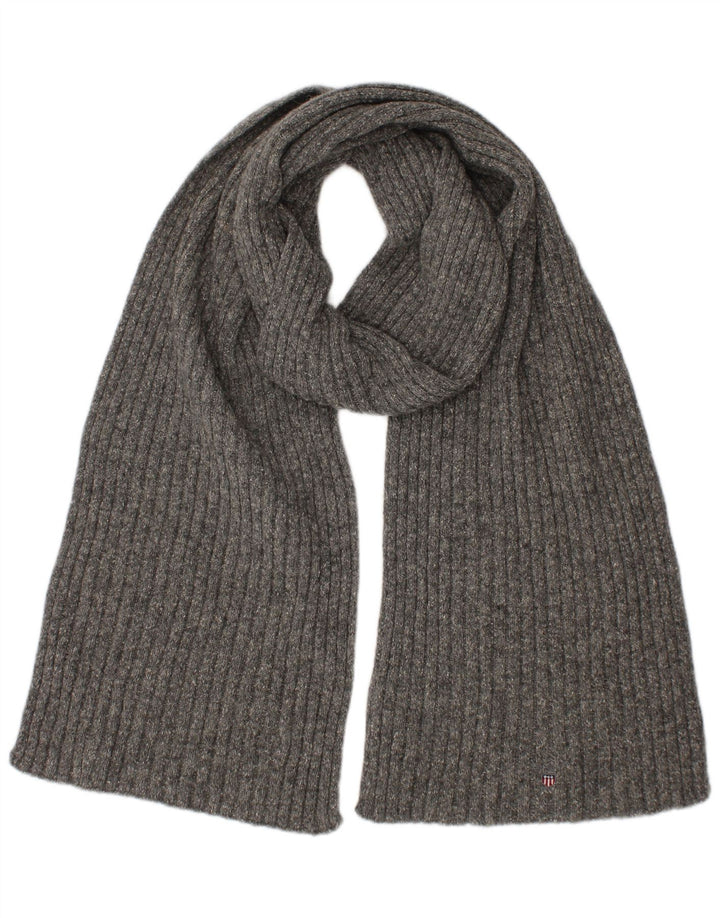 Gant Mens Knit Rectangle Scarf One Size Grey Lambswool Winter