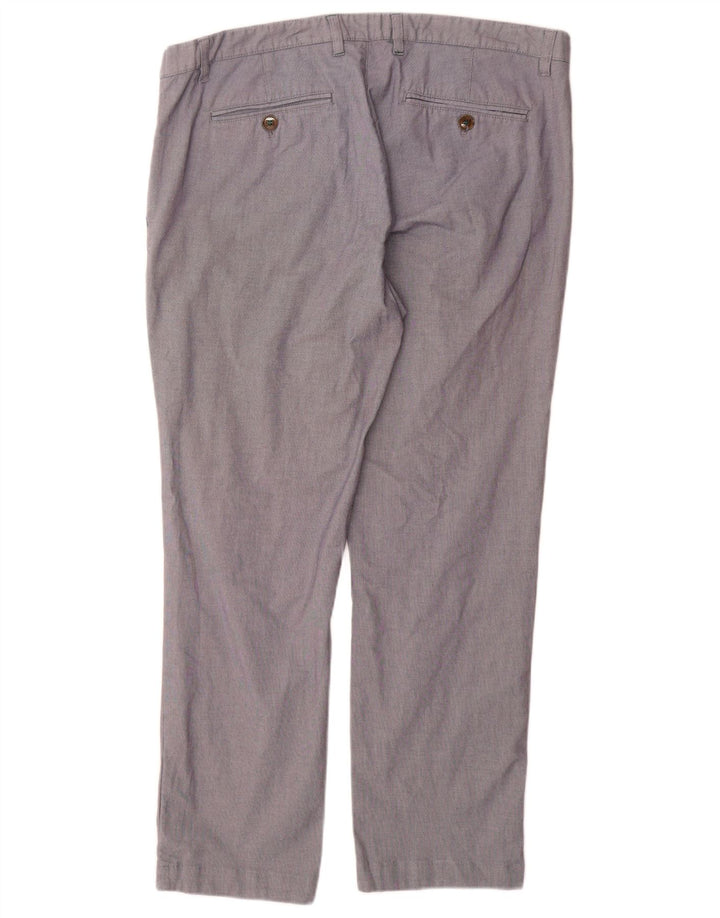 Ted Baker Mens Straight Chino Trousers W38 L30 Blue Cotton