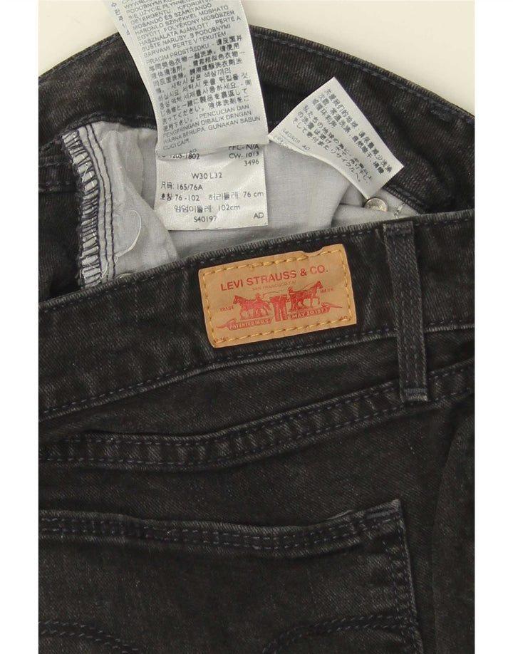 Levi's Womens Skinny Jeans W30 L32 Black Cotton