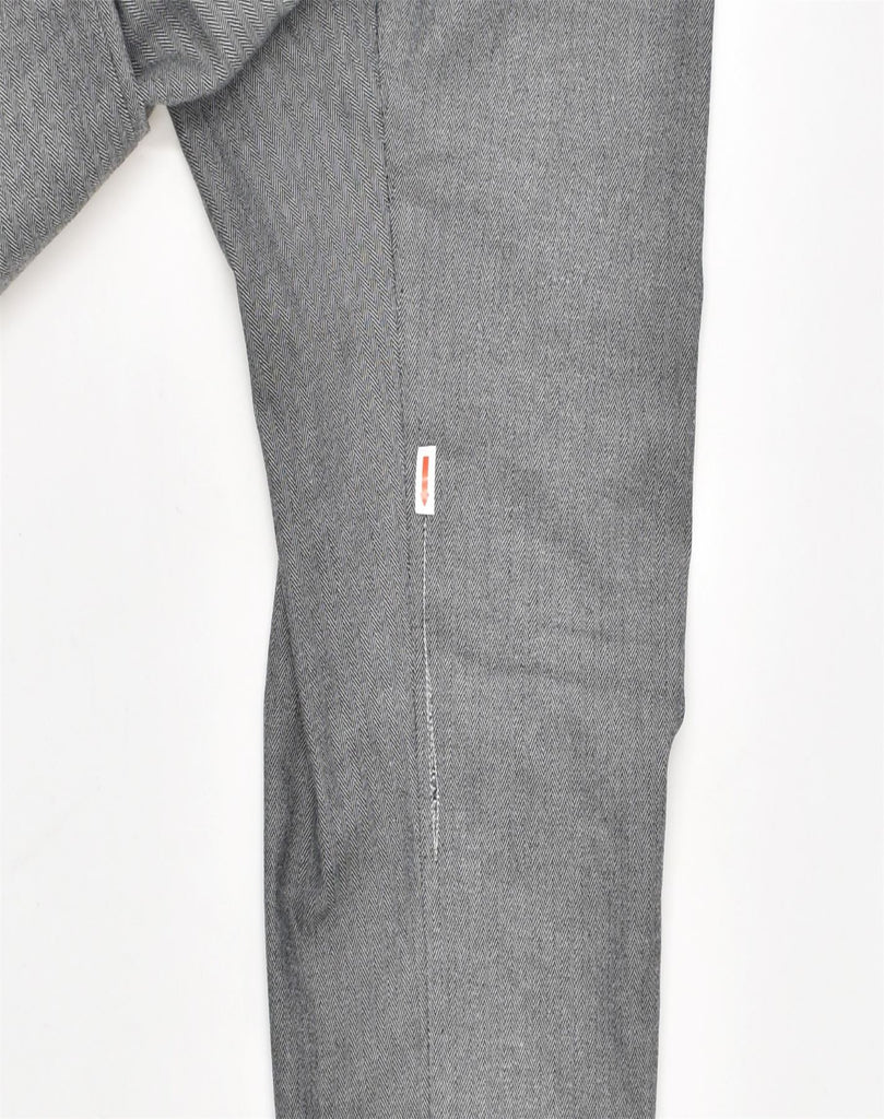 ARMANI Womens Straight Casual Trousers W38 L29 Grey Cotton | Vintage | Thrift | Second-Hand | Used Clothing | Messina Hembry 