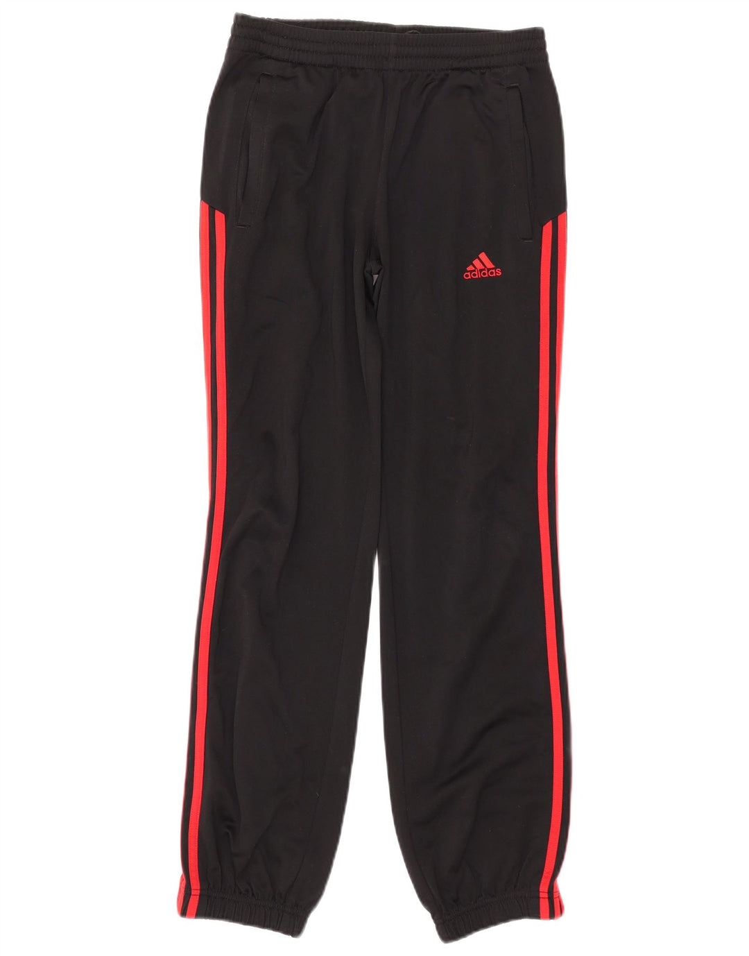 Adidas Boys Tracksuit Trousers Joggers 13-14 Years  Black Polyester