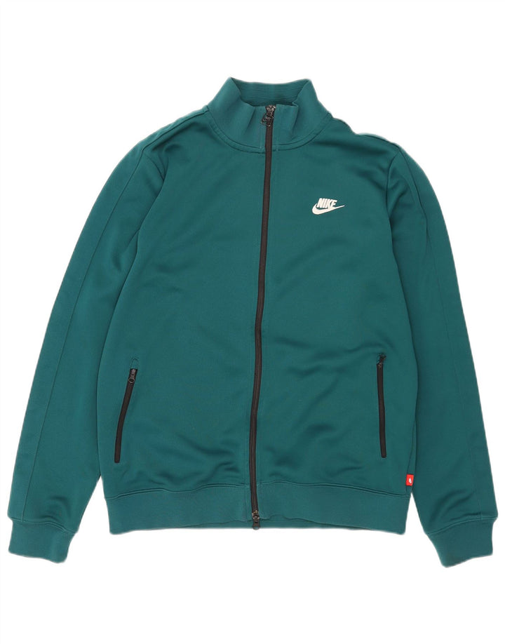 Nike Mens Tracksuit Top Jacket Large Green Polyester