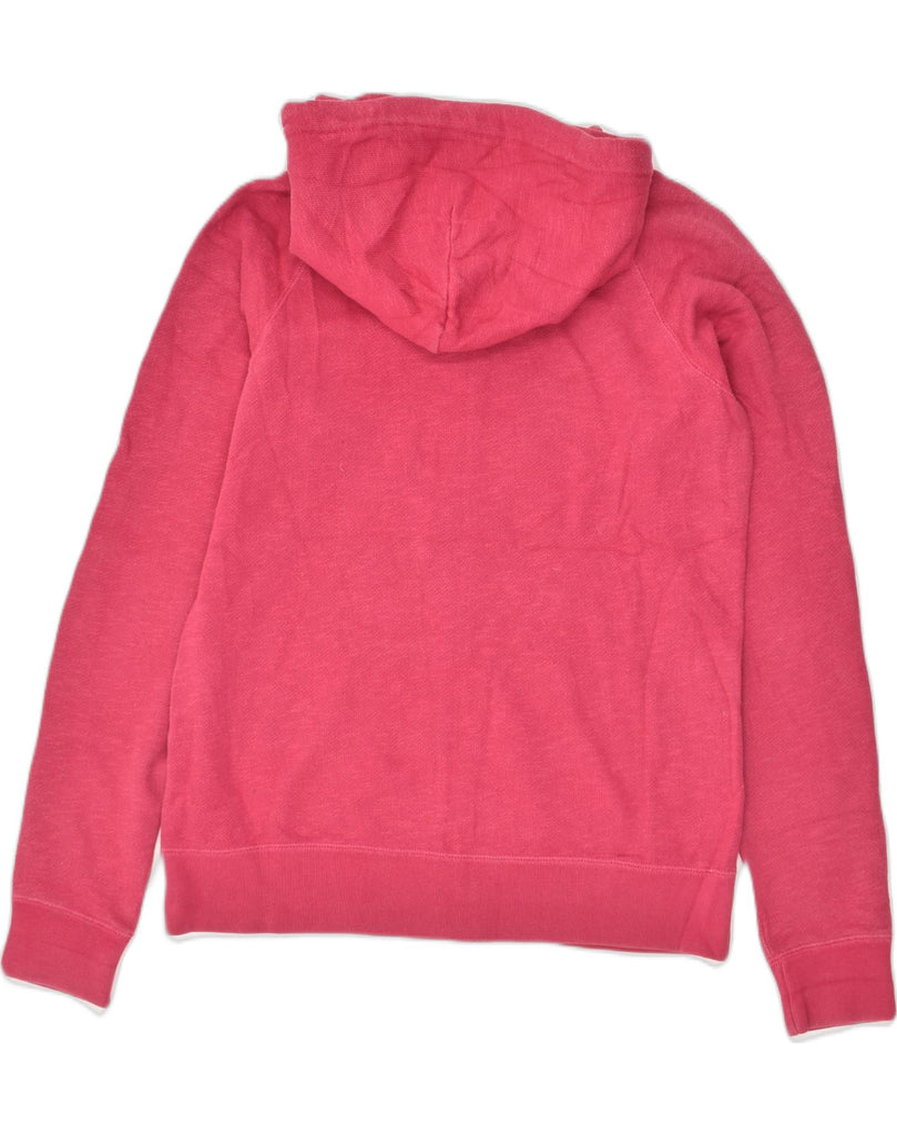 JACK WILLS Womens Zip Hoodie Sweater UK 14 Large Pink Cotton | Vintage Jack Wills | Thrift | Second-Hand Jack Wills | Used Clothing | Messina Hembry 