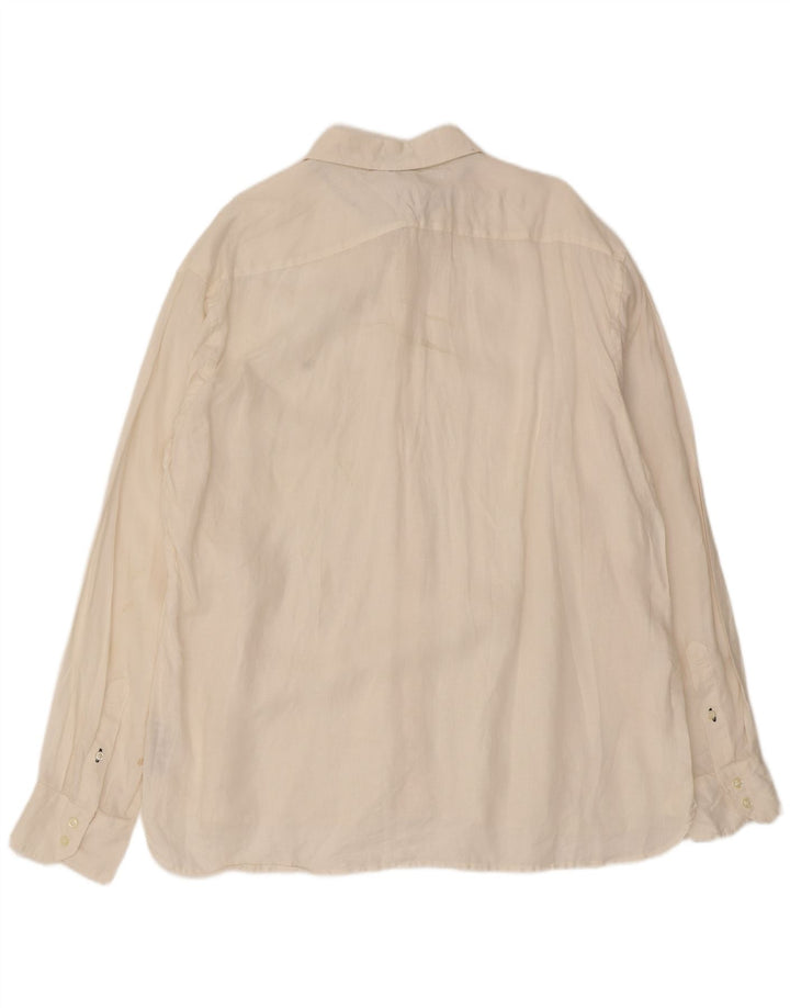 Tommy Hilfiger Mens Shirt 2XL White Linen