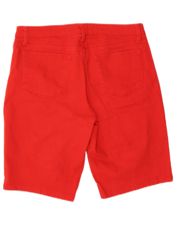 Lee Womens Riders Mid Rise Bermuda Shorts US 12 Large W32 Red Cotton