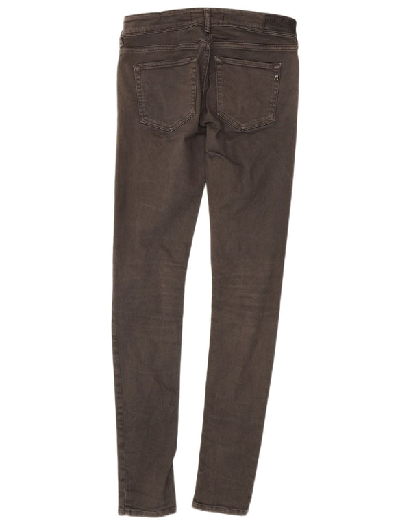 Replay Womens Super Skinny Jeans W27 L32 Grey Cotton