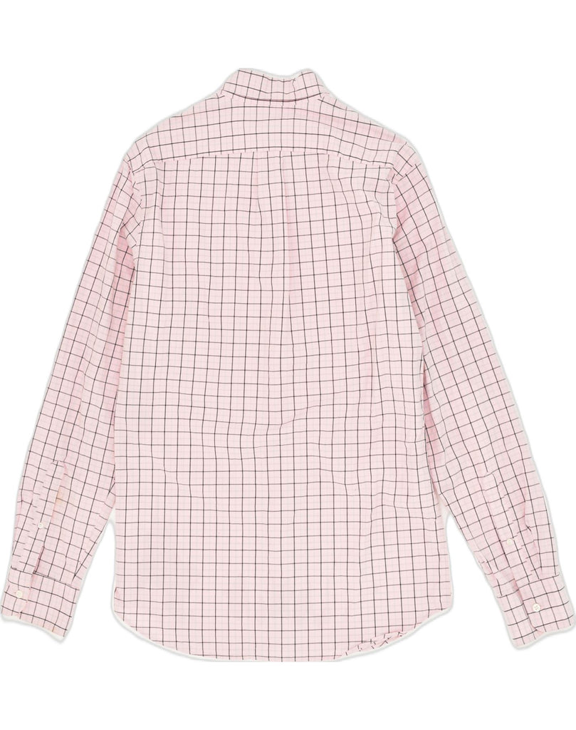 J. CREW Mens Slim Shirt Small Pink Check Cotton | Vintage J. Crew | Thrift | Second-Hand J. Crew | Used Clothing | Messina Hembry 