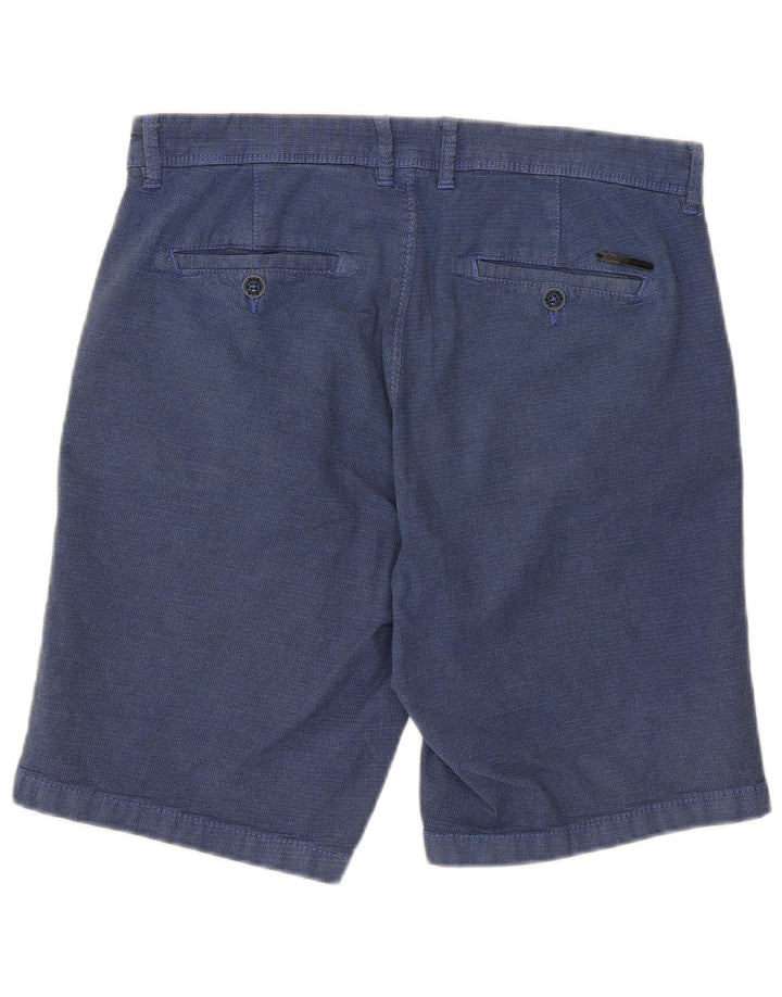Gas Mens Chino Shorts W30 Medium Navy Blue Cotton