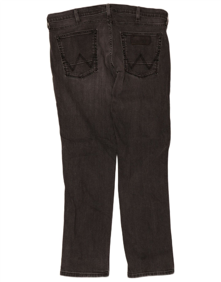 Wrangler Mens Slim Jeans W38 L32 Grey Cotton