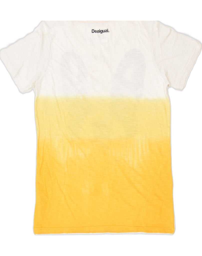 DESIGUAL Boys Graphic T-Shirt Top 13-14 Years Yellow Tie Dye Cotton | Vintage | Thrift | Second-Hand | Used Clothing | Messina Hembry 