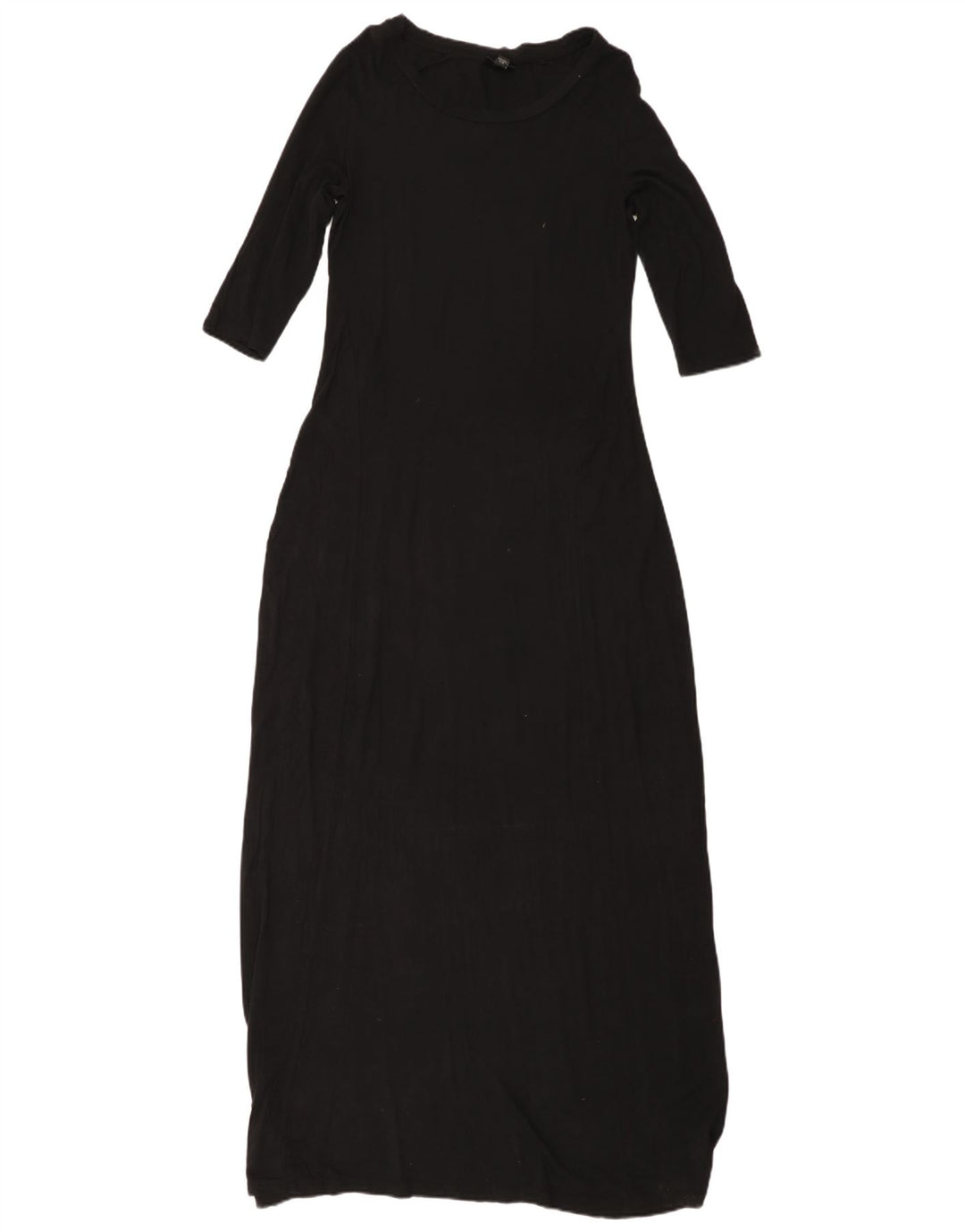 MOSSIMO Womens 3/4 Sleeve Maxi Dress UK 10 Small Black Rayon