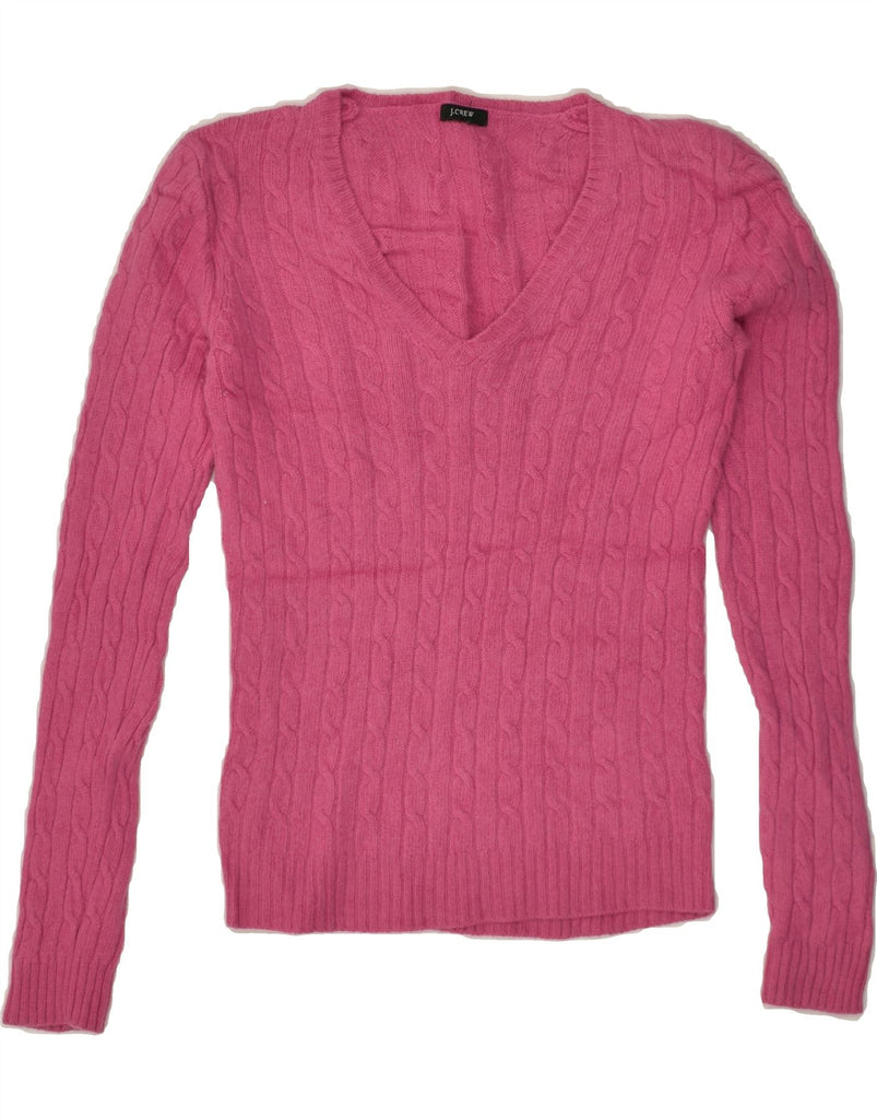 J. CREW Womens V-Neck Jumper Sweater UK 10 Small Pink | Vintage J. Crew | Thrift | Second-Hand J. Crew | Used Clothing | Messina Hembry 