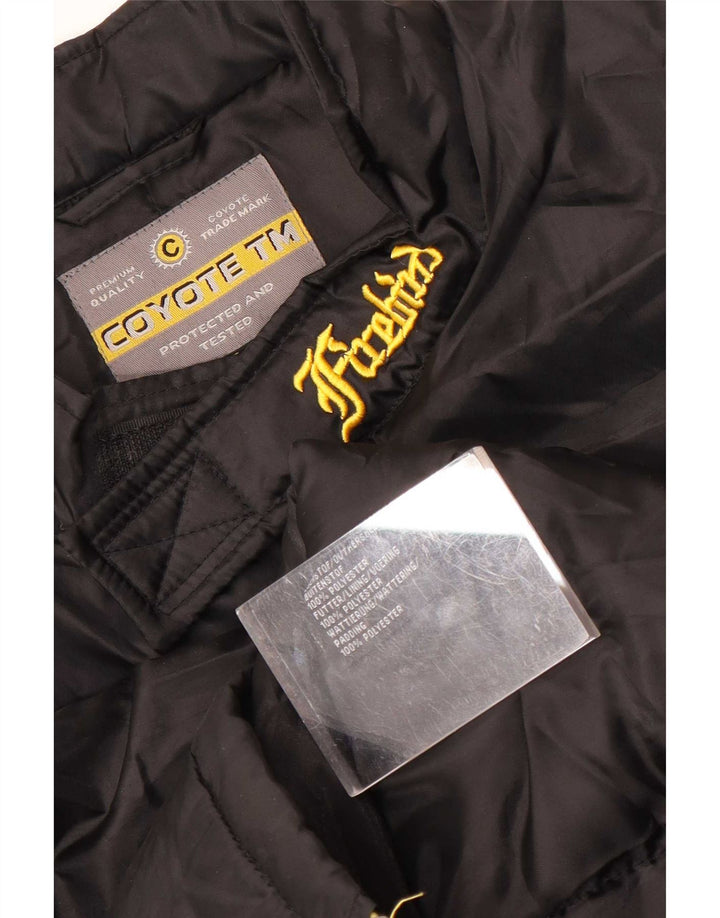 Vintage Mens Graphic Windbreaker Jacket IT 56/58 3XL Black Colourblock