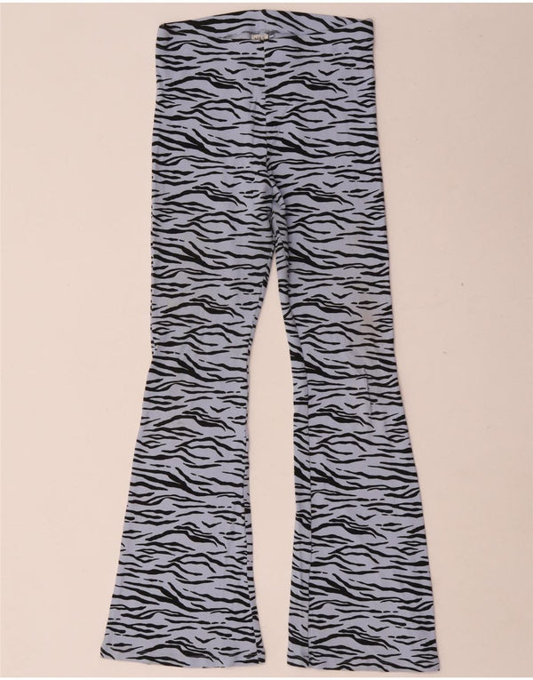 Marks & Spencer Girls Flare Leggings 12-13 Years Blue Animal Print Cotton