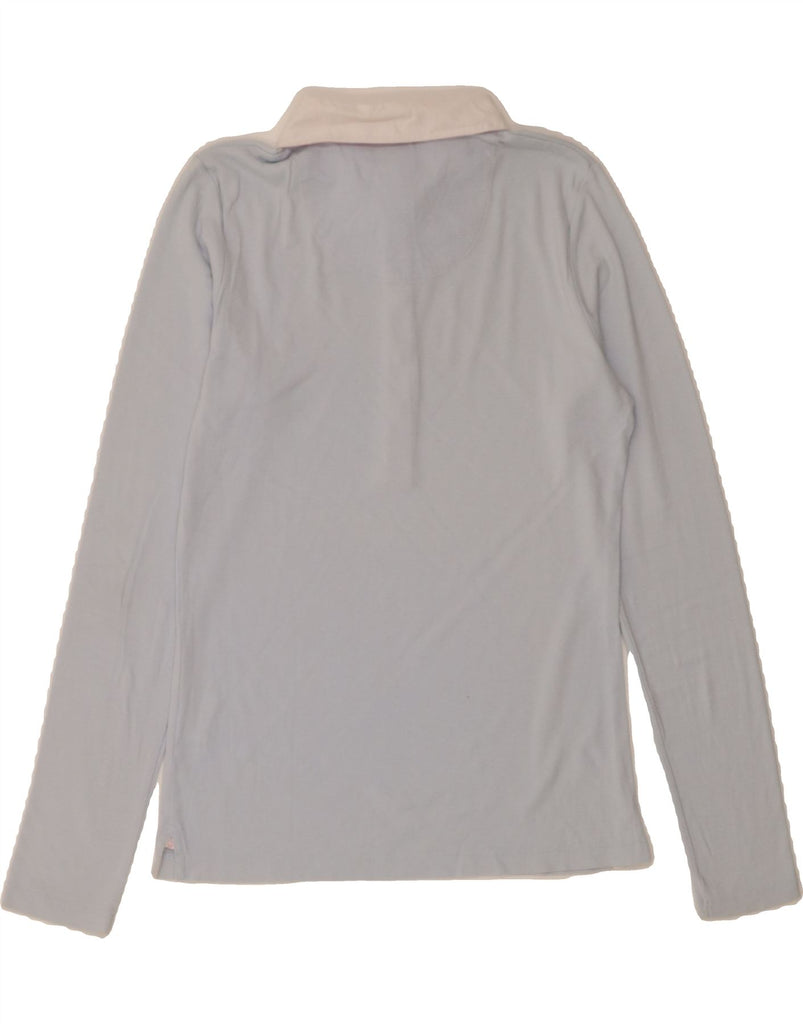 GANT Womens Long Sleeve Polo Shirt UK 10 Small Blue Colourblock Cotton Vintage Gant and Second-Hand Gant from Messina Hembry 