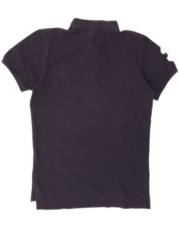 U.S. Polo Assn. Mens Graphic Rugby Polo Shirt Medium Navy Blue Cotton