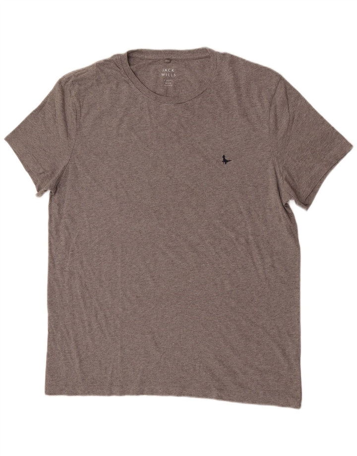 Jack Wills Mens T-Shirt Top XL Grey Flecked Cotton