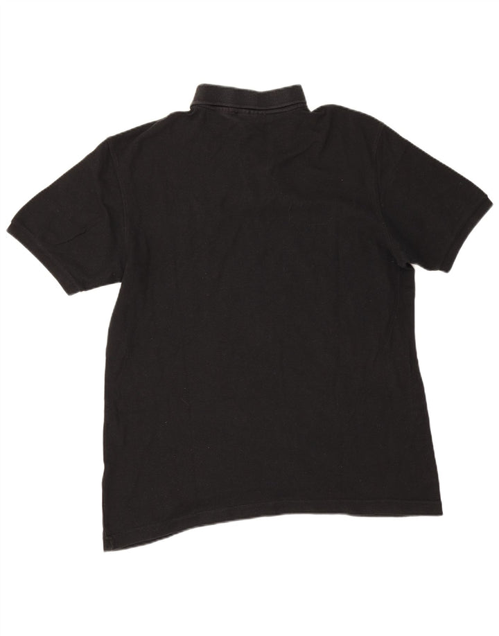Fila Mens Polo Shirt Large Black Cotton