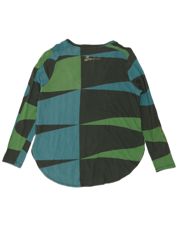 Desigual Womens Graphic Top Long Sleeve UK 20 2XL Multicoloured Geometric