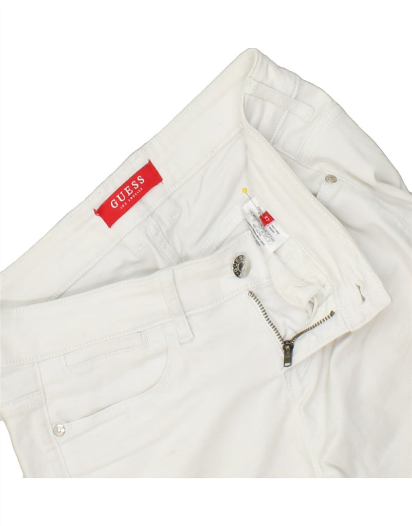 GUESS Womens Slim Jeans W27 L27 White Cotton | Vintage Guess | Thrift | Second-Hand Guess | Used Clothing | Messina Hembry 