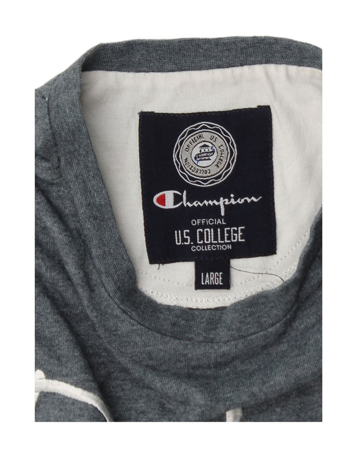 Champion Mens Berkeley Fit Graphic T-Shirt Top Large Grey Flecked