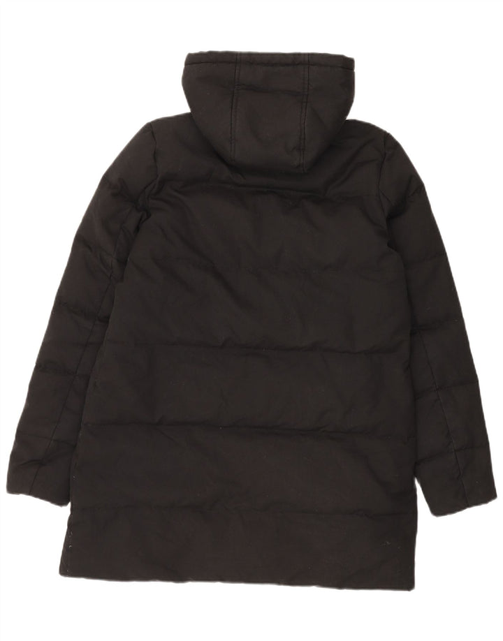 FAT FACE Womens Hooded Padded Coat UK 12 Medium Black Polyester