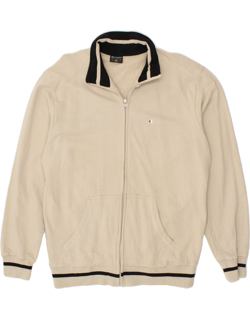 CHAMPION Mens Tracksuit Top Jacket XL Beige Cotton Vintage Champion and Second-Hand Champion from Messina Hembry 