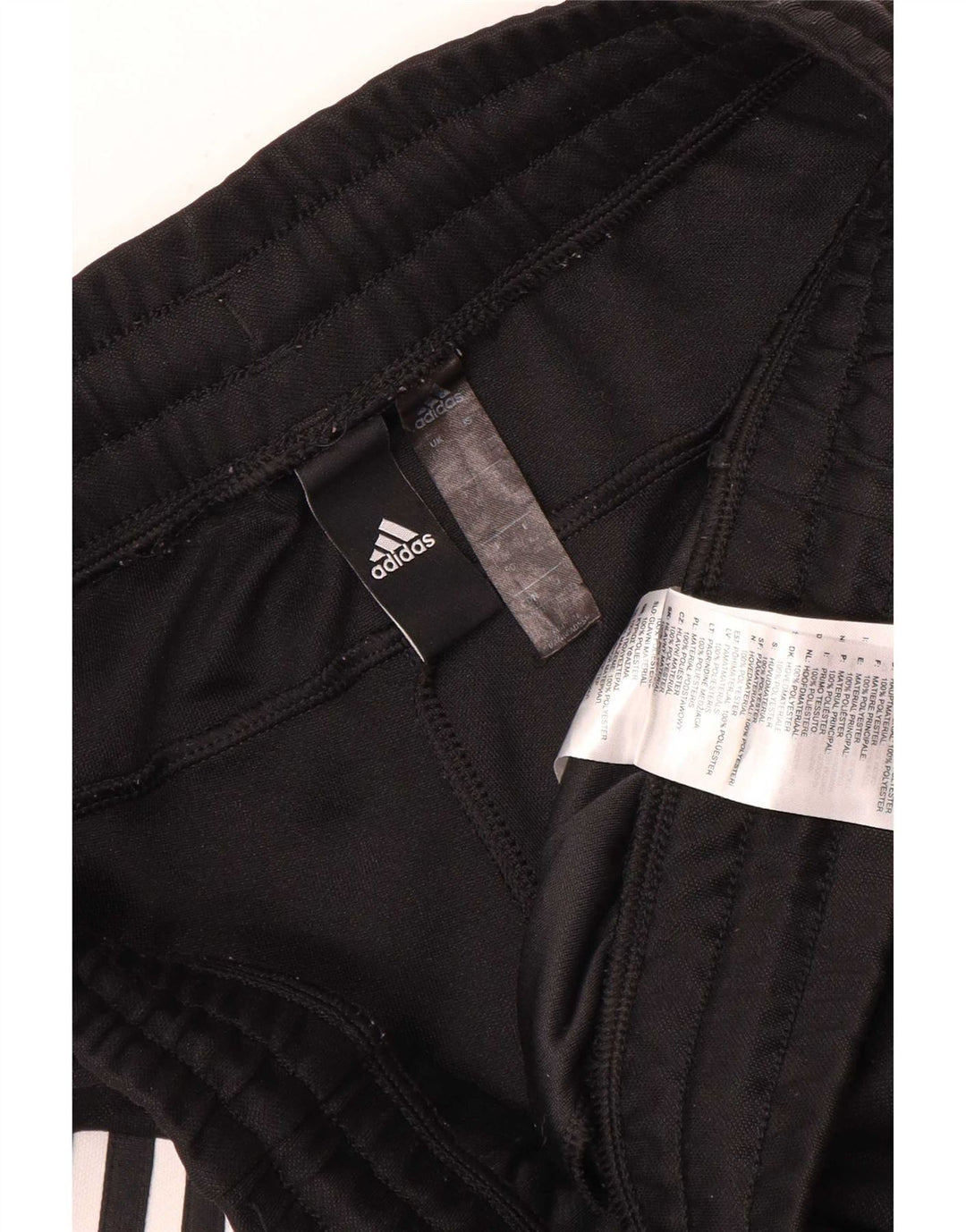 Adidas Womens Leggings UK 16/18 Large Black Colourblock Polyester