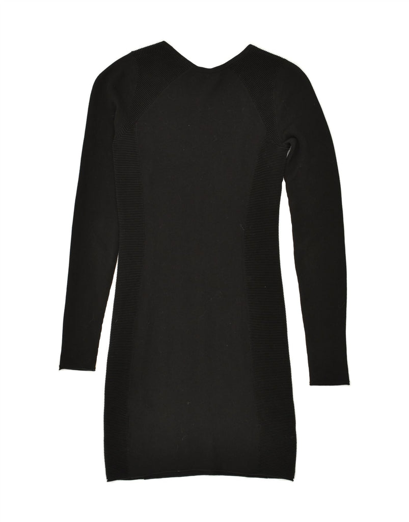 CALVIN KLEIN JEANS Womens Long Sleeve Jumper Dress UK 10 Small Black | Vintage Calvin Klein Jeans | Thrift | Second-Hand Calvin Klein Jeans | Used Clothing | Messina Hembry 