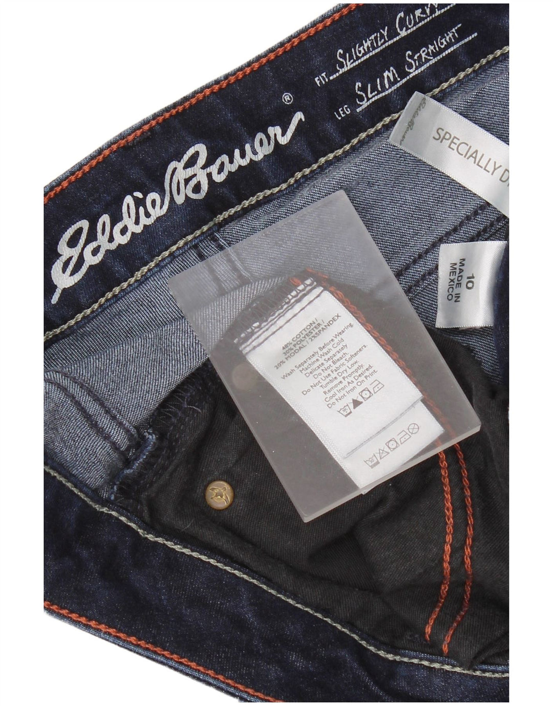 Eddie Bauer Womens Straight Jeans US 10 Large W30 L31 Navy Blue
