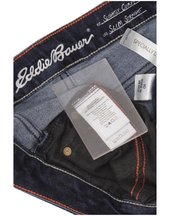 Eddie Bauer Womens Straight Jeans US 10 Large W30 L31 Navy Blue