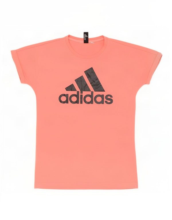 Adidas Womens Graphic T-Shirt Top UK 10 Small Pink