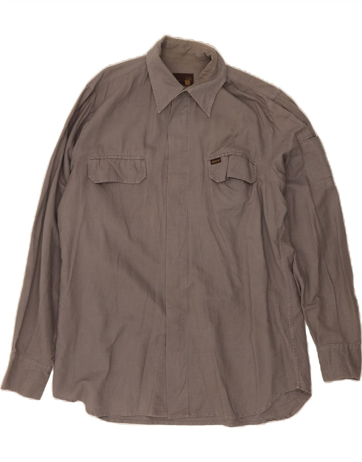 GAS Mens Shirt Large Grey Linen Vintage Gas and Second-Hand Gas from Messina Hembry 