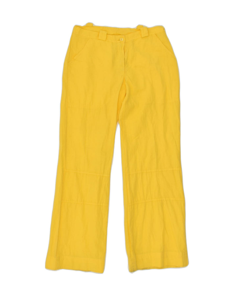 VINTAGE Womens Straight Chino Trousers W28 L29 Yellow Cotton | Vintage Vintage | Thrift | Second-Hand Vintage | Used Clothing | Messina Hembry 