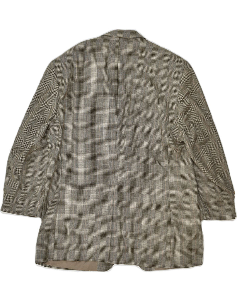 CHAPS RALPH LAUREN Mens 2 Button Blazer Jacket UK 42 XL Grey Check Silk | Vintage Chaps Ralph Lauren | Thrift | Second-Hand Chaps Ralph Lauren | Used Clothing | Messina Hembry 