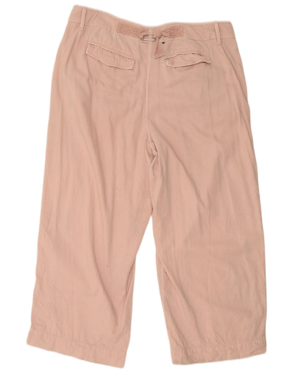 Marks & Spencer Womens Pegged Chino Trousers UK 22 3XL W42 L28 Pink Cotton